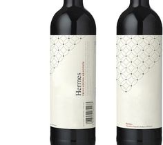 two bottles of red wine on a white background