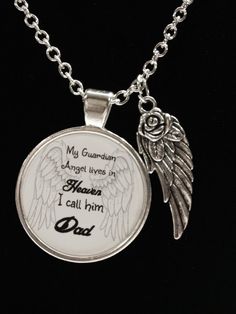 Motorcycle Necklace, Missing Dad, Rip Dad, Memory Necklace, I Miss My Dad, Prayer Images, Dad In Heaven, My Guardian Angel, Handmade Pendant Necklace