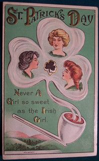 an old st patrick's day book cover with three women drinking from a cup