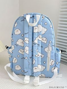 BagForLove - Cute Bear Print Backpack: Large Capacity, Adjustable Shoulder Daypack for Teen Girls, Waterproof Bookbag Product Description Color Blue Strap Type Adjustable Composition 100% Rayon Pattern Type Cartoon Material Fabric Bag Size Medium Style Preppy Closure Type Zipper Type Classic Backpack Size Chart INCH CM Handle Height Strap Length Bag Height Bag Width Bag Length 1.6 inch 37.4 inch 15.7 inch 5.5 inch 11.4 inch Handle Height Strap Length Bag Height Bag Width Bag Length 4 cm 95 cm 40 cm 14 cm 29 cm Details Pictures Similar Products h2 { text-align: center; } /* æ¢è¡ */ li{ white-space: normal; word-break: break-all; word-wrap: break-word; } .red-box { width: 100%; display: flex; flex-direction: row; flex-wrap: wrap; justify-content: center; } .red-box > div { width: 190px; he Kawaii Blue Backpack For Back To School, Blue Kawaii Backpack For Back To School, Kawaii Blue School Backpack, Cute Light Blue Backpack For Daily Use, Kawaii Blue Backpack For Travel, Blue Kawaii Backpack For Travel, Kawaii Blue Travel Backpack, Kawaii Blue Bag For Back To School, Kawaii Blue Bags For Back To School