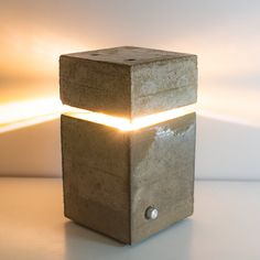 a light that is sitting on top of a table