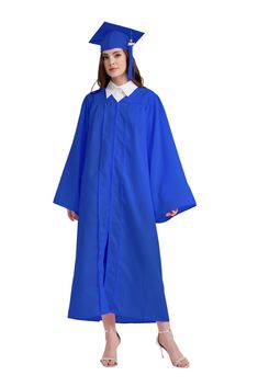 PRICES MAY VARY. Package Includes:Graduation Gown X1+Graduation Hat X1+Graduation Tassel X1+2024 Year Charm x1+2025 Year Charm x 1 (If you do not receive the 2024 year charm,Please contact us ) Size:You can choose the size that suits you according to our size chart, the length of the robe is 48, the height is 5'3 "-5'5", the bust is 50 ". (48Plus will be larger, the length of the robe is 48 ", the bust is 59 "). Quality Material:100% plain woven matte polyester, breathable, light, flat, comforta Graduation Gowns And Caps, Graduation Gown And Cap, Graduation Tassel, Graduation Cap And Gown, College Graduates, Graduation Gown, Blue Graduation, 2024 Year, Boys School Uniform