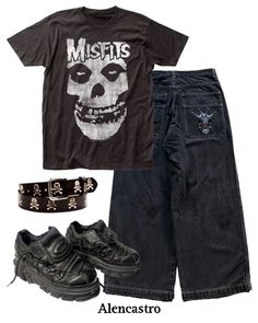 Outfit Ideas Shirt, Shirt Outfit Ideas, Shirt Design Ideas, Grunge Fits, Filmy Vintage, New Rock