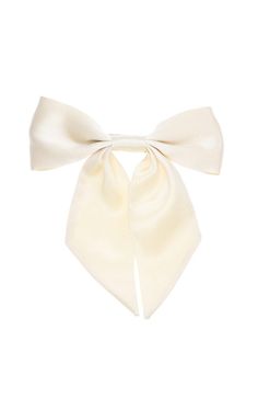 Elevate your hair styling with the sophisticated Short Bow Barrette by L. Erickson USA. Handmade in the USA, this exquisite hair clip features a stunning silk bow fixed to a strong French style barrette clasp. Designed for medium to thick hair types, this accessory offers a quick and elegant styling solution. The silk charmeuse fabric ensures a luxurious look and feel, making it a standout piece in any hair accessory collection.Measuring 2 1/4" wide and 5 1/2" long, with a ribbon extending to 6 Bridal Workout, Short Bow, Elegant Styling, Hair Accessories Ponytail, Thick Hair Styles Medium, Bow Barrette, Charmeuse Fabric, Hair Accessories Collection, Silk Bow