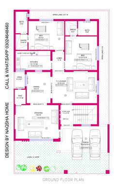 a floor plan for a house with three bedroom and two bathrooms on the first level