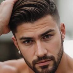 15 Trendiest Haircut for Men Men Facial Hair Styles Short, Men’s Haircut With Mustache, Men’s Facial Hair Trends, Military Cut Hair Men Short Hairstyles, Military Haircuts Men