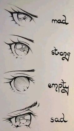 the eyes are drawn in different ways