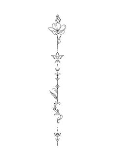 Spinal Tattoo Women Fine Line, Girly Spine Tattoo Designs, Dainty Spine Tat, Gladiolus Spine Tattoo, Violet Spine Tattoo, Morning Glory Spine Tattoo, Spine Tattoo Sketch, Tattoo Spine Ideas, Lilly Spine Tattoo