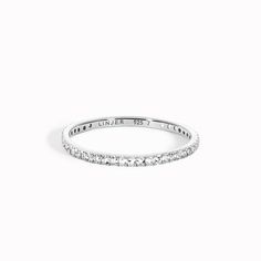 Our classic eternity ring dusted with 1.2mm white topaz stones on a silver band. This ring is also available in 14k gold and diamond. Everyday Jewelry Silver, Silver Diamond Ring, Rings Silver, Trendy Ring, Detailed Ring, Topaz Stone