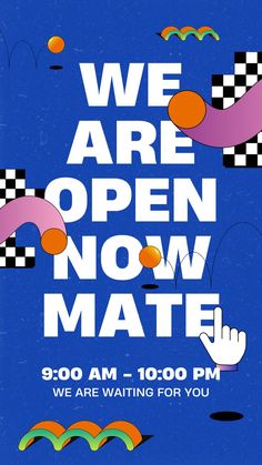 the poster for we are open now mate