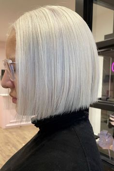 25 Beautiful Cute Gray Bob Hairstyles | Fabbon Gray Bob Hairstyles, Straight Bobs, Lilac Highlights, Tapered Bob, Gray Bob, Lilac Hair Color, Grey Bob Hairstyles, Grey Bob, Cute Bob