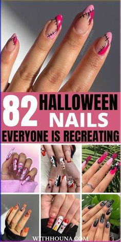 October Nail Inspo 2023, Halloween Nail Ideas French Tip, Nail Design Ideas Halloween, Short Black French Tip Nails Halloween, Mail Designs Halloween, Simple Halloween Nails Stilleto, Halloween Gel Nail Designs For Short Nails, Easy Halloween Nails Design Diy, Gel Nail Halloween Designs