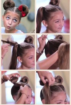 Sock Bun Hairstyles, Disney Hair, Crazy Hair Day At School, Back To School Hairstyles, Crazy Hair Days, Belly Workout, Party Hairstyles, Easter Hairstyles