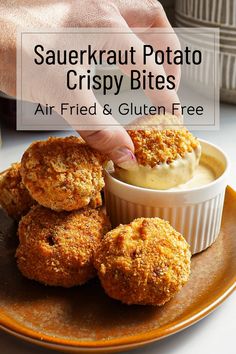 side dishes, Sauerkraut Potato Crispy Bites Polish Appetizers, Fried Sauerkraut, Sauerkraut Balls, Polish Style, Potato Bites, Best Gluten Free Recipes, La Food