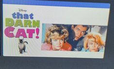 an old television screen with the words that darrn cat on it's display