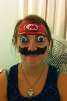 Crazy Face Paint, Cute Face Paint Ideas For Halloween, Face Paint Characters, Cute Face Paint Ideas For Teens, Face Painting Disney Characters, Red Face Paint Ideas, Funny Makeup Looks Hilarious