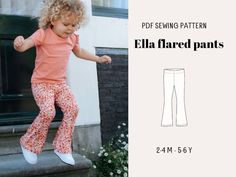 Flared Pants Pattern for Girls Flared Pants Sewing PDF - Etsy