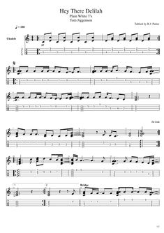 sheet music with the words hey there dahlah written in black and white on it