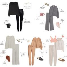 Comfy Outfit For Home, Lounge Wear Work From Home, Modest Lounge Outfits, Cute Stay At Home Outfits Cozy, Winter Wfh Outfit, Work From Home Loungewear, Stay At Home Clothes, Home Clothes Women Comfy, Winter Lounge Wear Around The House