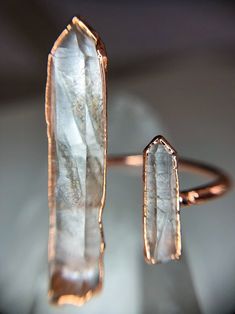 Open Double Quartz Point Ring / Electroformed Ring / Open Band | Etsy Electroformed Ring, Grandmother Jewelry, Raw Stone Ring, Raw Crystal Jewelry, Clear Quartz Point, Electroformed Jewelry, Popular Jewelry, Raw Stone, Raw Crystal