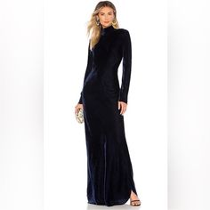 Questions? Leave A Comment Below! Maxi Dress Black, Nili Lotan, Blue Velvet, Black Maxi Dress, Black Tie, Dress Black, Color Blue, Maxi Dress, Velvet