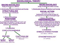 a diagram with words and pictures on it that describe the different types of social theory