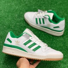 Item: Adidas Forum Low Cl Ih7820 Size: Men's U.S. Size 11 Condition: New With Box - No Lid 100% Authentic Adidas Forum Low White Green, Adidas Forum Low Cl, Adidas Forum Low, Forum Low, Adidas Forum, Adidas White, Shoes Adidas, Mens Sportswear, Shoes White