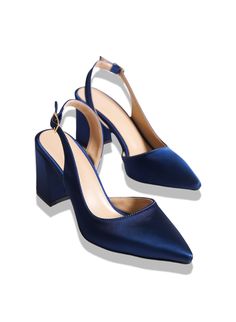 Definition * About heel height: 8 cm to 3 inches Navy blue Women's Satin Fabric shoes, Shoes, Women's Heels Pumps, Bridal Shoes, Block Heel, bridesmaid shoes, Evening shoes, Bride Shoes This heel pair is handmade and the perfect gift for women to participate in certain activities. We made these low -heeled shoes using premium satin to ensure the high quality of these shoes, which you want to be together in every event. This pump pair is durable, long -lasting, high quality, light and full mold t Elegant 4-inch Heels For Bridesmaids, Prom Court Shoes With 4-inch Heel, Blue Padded Heel Slingback Pumps For Evening, Blue Slingback Pumps With 4-inch Heel For Evening, Closed Toe 4-inch Heels For Bridesmaids, Blue High Heel Slingback Pumps For Evening, Block Heels With 4-inch Heel For Events, Elegant High Heel Block Heels For Bridesmaids, Blue Low Heel Slingback Pumps