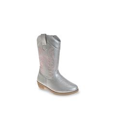 Kensie-Cowgirl Western Boot - Kids' The Cowgirl Western boot from Kensie Girl can turn your girl into a little fashionista. Be it the sparkly silver, meticulous embroidery exhibiting Western flair, or the low stacked heel, she'll never fail to impress in this zipper boot. Not sure which size to order? Click here to check out our Kids’ Measuring Guide! For more helpful tips and sizing FAQs, click here . Cowgirl Western, Zipper Boots, Western Boot, Your Girl, Kids Boots, Helpful Tips, Our Kids, Stacked Heel, Western Boots