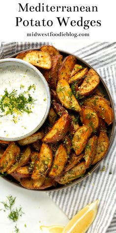 this mediterranean potato wedges recipe is the perfect side dish for any meal or appetizer