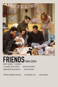 friends movie poster with family sitting on the floor