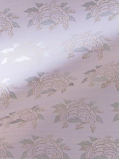 a wallpaper with flowers and leaves in pastel colors on a light purple background