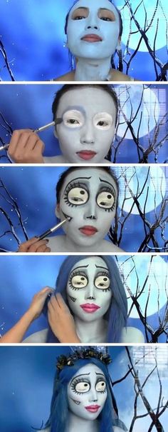 Carnaval Make-up, Pelottava Halloween, Make Up Diy, Corpse Bride Costume, Halloweenský Makeup, Bride Costume, Halloween Fest, Halloween Makeup Ideas