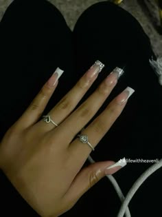 Cute Birthday Set Nails, Punk Nails, French Tip Acrylic Nails, Acrylic Nails Designs, Spring Nail Designs, Short Square Acrylic Nails, Pretty Gel Nails