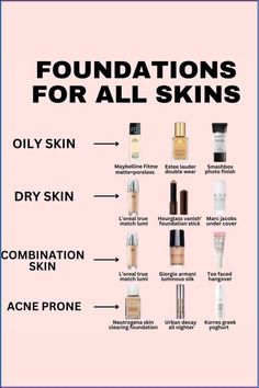 Discover the perfect foundation for all skin types! Whether you have oily, dry, or sensitive skin, these foundations will provide a flawless and long-lasting finish. From lightweight formulas to full coverage options, these products cater to every skin concern. Enhance your natural beauty and achieve a radiant complexion with these versatile foundations. #FoundationForAll #SkinTypes #FlawlessFinish #LongLasting #OilySkin #DrySkin #SensitiveSkin #LightweightFormula #FullCoverage #RadiantComplexio Foundation For All Skin Types, Foundation For Normal To Dry Skin, Foundations For Combination Skin, Best Foundation For Combination Skin Full Coverage, Dry Skin Foundation Full Coverage, Rating Foundations, Foundation Shades For Indian Skin, Best Foundation For Combination Skin, Foundations For Dry Skin