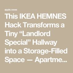 This IKEA HEMNES Hack Transforms a Tiny “Landlord Special” Hallway into a Storage-Filled Space — Apartment Therapy Landlord Special, Hemnes Cabinet, Painting Mdf Board, Ikea Hemnes Shoe Cabinet, Ikea Hemnes Hack, Ikea Small Spaces, Before After Furniture, Hemnes Shoe Cabinet