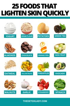 Best Foods For Skin, Food For Glowing Skin, Foods For Healthy Skin, Lighten Skin Tone, Skin Diet, Strawberry Spinach, Chocolate Fruit, Lighten Skin, Skin Food