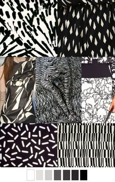 a collage of black and white patterns with the words digital stitchs on it