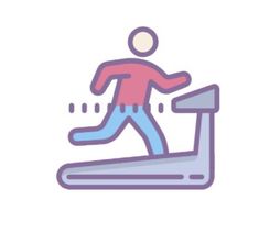 a man is running on a treadmill