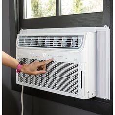 Enjoy cool comfort with this smart, Wi-Fi enabled window air conditioner. Control it from anywhere with your smartphone and pre-cool your space using the programmable timer. This unit features multiple fan speeds and energy saver mode for ultimate comfort. GE Appliances | GE Appliances Smart Window Air Conditioner In 13.9 H x 20.5 W x 19.9 D in White | 13.9" H X 20.5" W X 19.9" D | Wayfair Smart Air Conditioner, Star Window, Window Air Conditioners, Window Air Conditioner, Built In Dishwasher, Outdoor Refrigerator, Ge Appliances, Energy Saver, Washer Dryer Combo