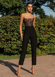 Houseparty Outfits, Prom Jumpsuit, Classic Clothing, Nye Outfits, Lace Jumpsuit, Prom Outfits, Vogue Russia, Looks Chic