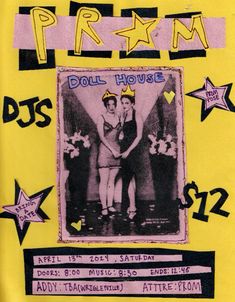 a poster for a show with two children in front of the words, pram doll house