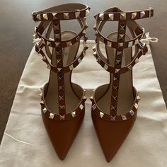 Brand New With Duster. No Box. Valentino Rock Studs, Valentino Stud Boots, Valentino Studded Heels, Studded Heels, Valentino Shoes, Valentino Studs, Shoes Women Heels, Shoes Heels, Brand New