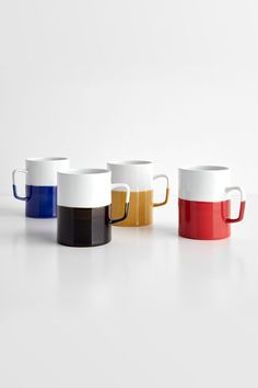 Dip Red Mug | Unison Red Glaze, Red Mug, Design Your Kitchen, White Mug, White Glaze, Traditional Japanese, Meal Time, Japanese Traditional, Simple Design