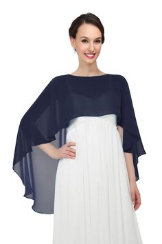 PRICES MAY VARY. Wear this capes with your any dress, it's very elegant and hits lots of compliments. Useing this sheer and stylish shawl wraps for a bridesmaid dress, you will be complimented on this style and look beautiful. Perfect for eveningwear that for whatever reason requires some modesty up top. It is the sheer fabric used in non high end eveningwear. There are several different ways to wear this capelets cover up: all to the back, over the shoulder, or as shown. you can use it to dress Bridal Capelet, Mens Cashmere Scarf, Chiffon Shawl, Wedding Cape, Chiffon Wrap, Chiffon Evening Dresses, Capes For Women, Dress Gloves, Chiffon Material