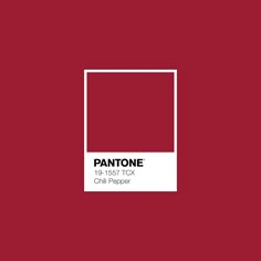 pantone's red color is shown in this graphic art work, with the text pan