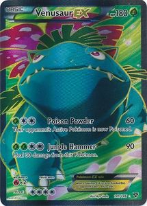 the pokemon card has an image of a blue and green frog