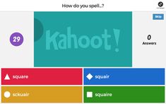 the word kahoot is displayed in different colors