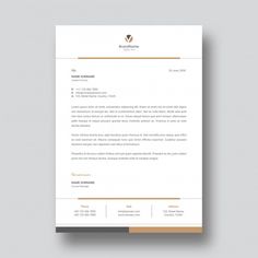 a letterhead for a company that has been designed to look like it is in gold and