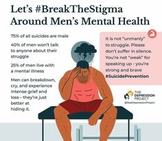 Break The Stigma, Awareness Quotes, Mental Health Advocate, Men’s Health